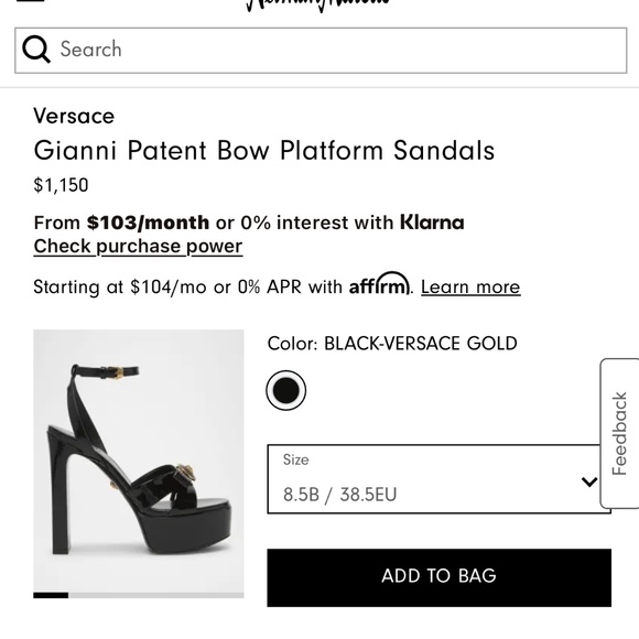 Versace Gianni Ribbon Sandal Heels Platform - Picture 5 of 9